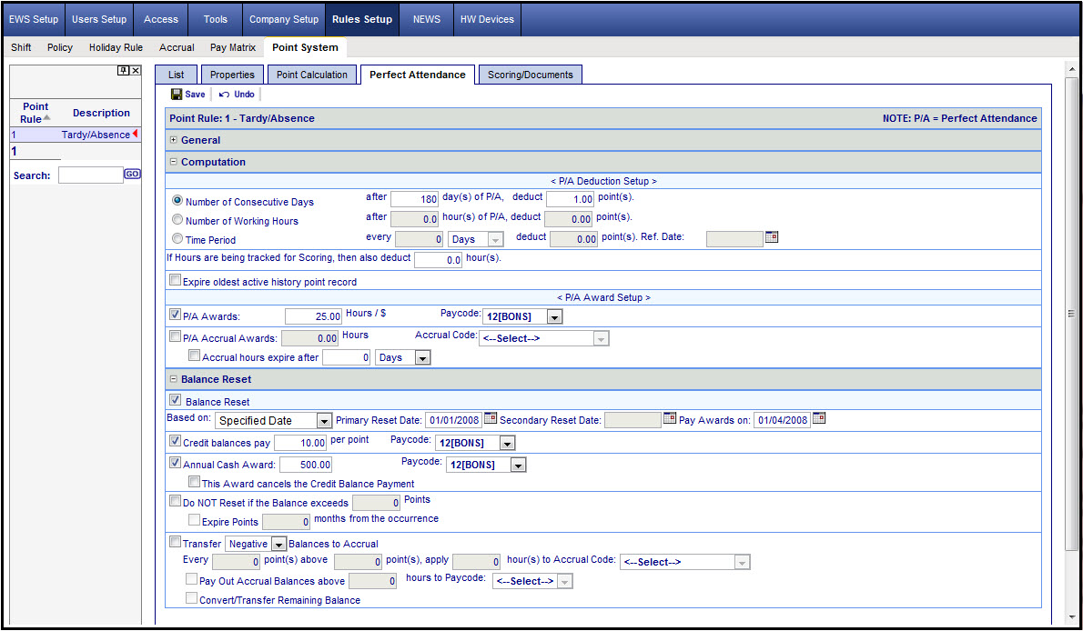 Point System Legal RulesSetup_06PointSystem_04PerfectAttendance